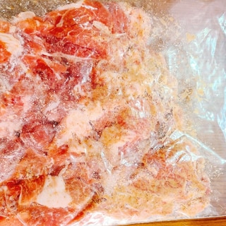 下味冷凍★豚肉のポン酢炒め